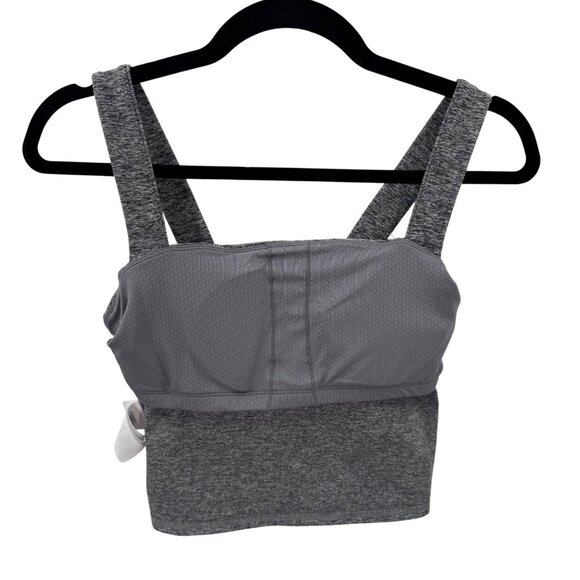 Vuori Elevation Square Neck Tank Top Grey Slim Fit Dreamknit Move Bra Size Small - Picture 4 of 8